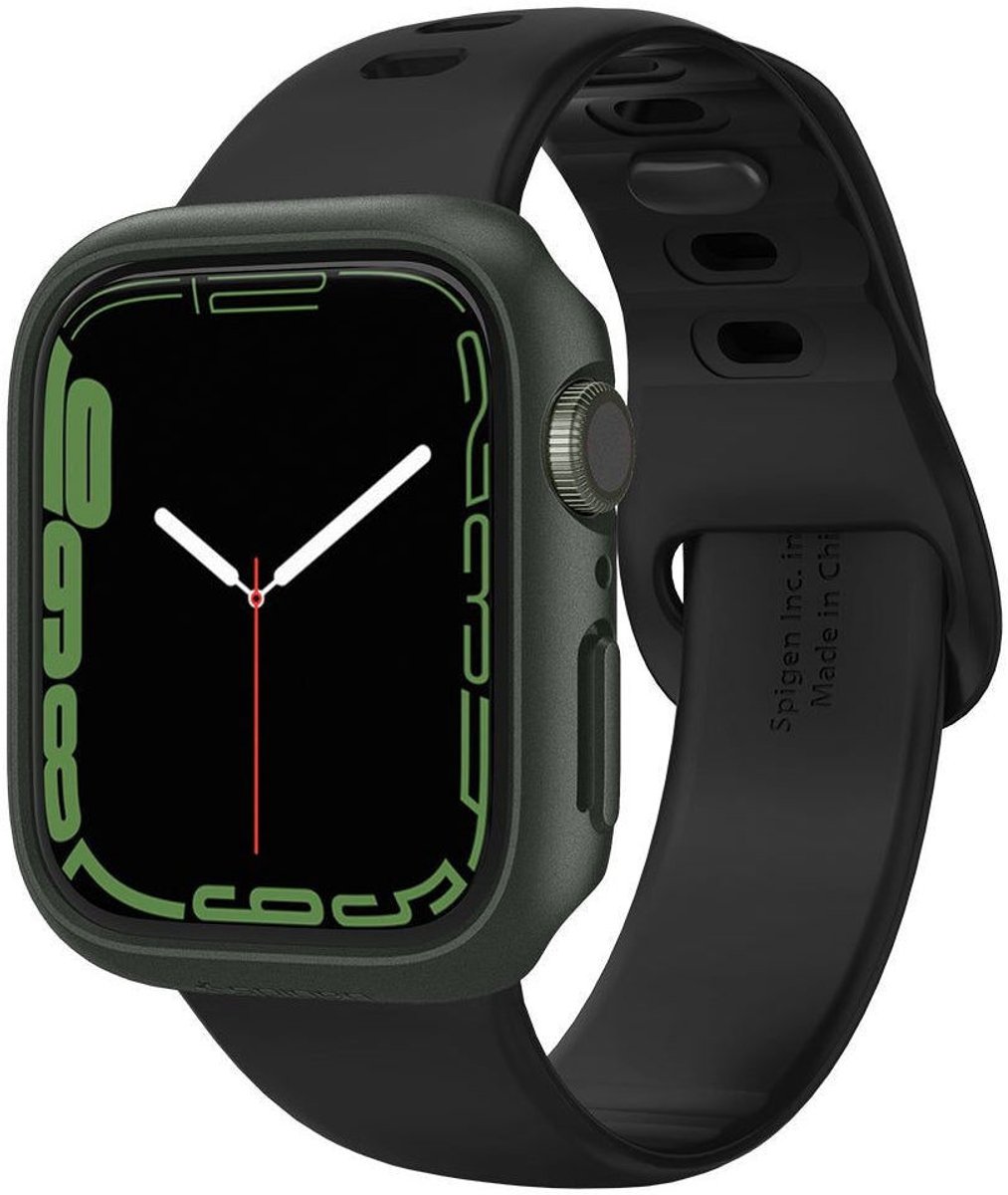 Spigen - Apple Watch 7/8 hoesje - Thin Fit - 45mm - Groen