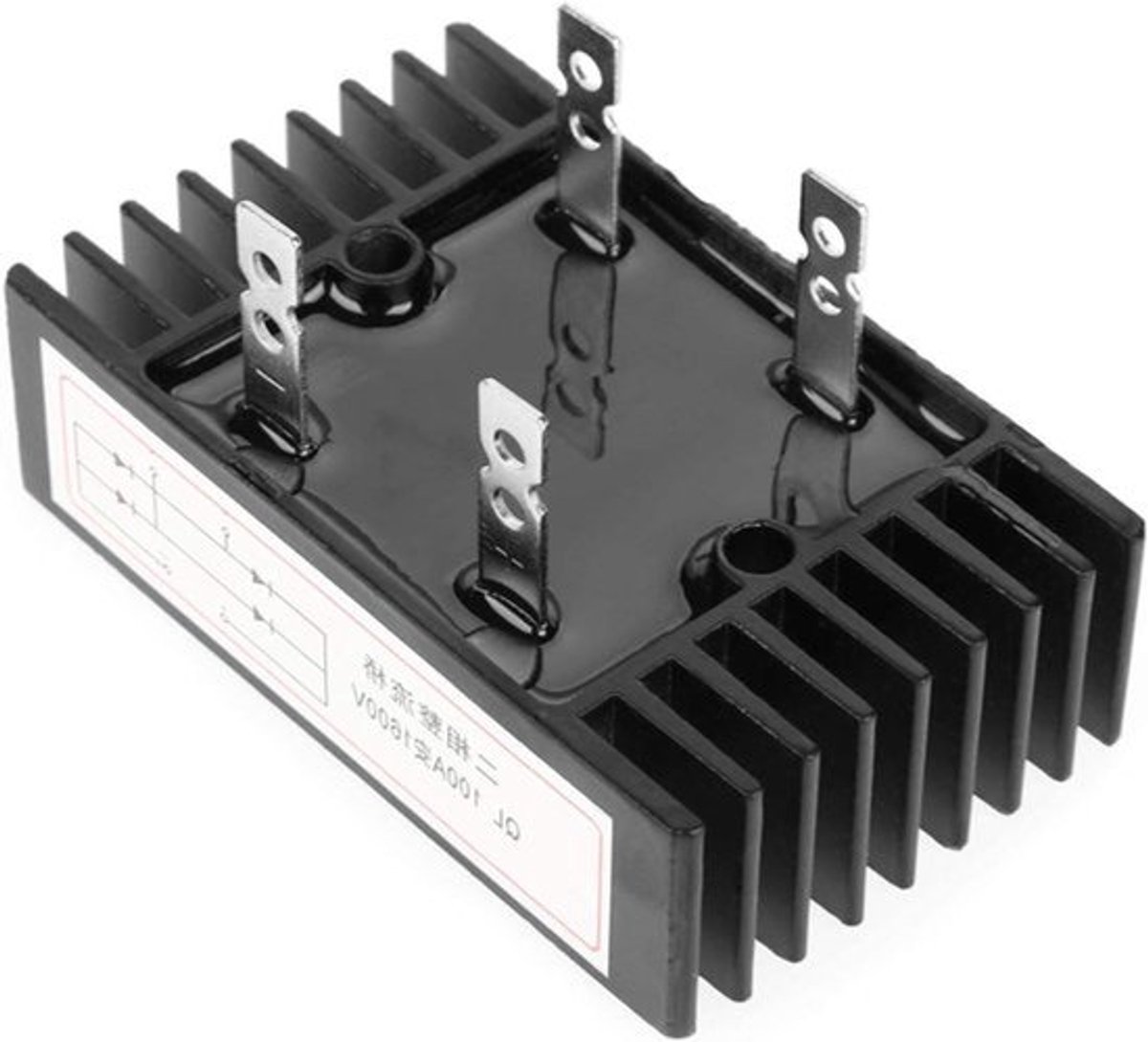 Brug Gelijkrichter 1pc 100A Amp 1600V Spanning 2-Fase Diode High Power Black n Board Batterij Oplader