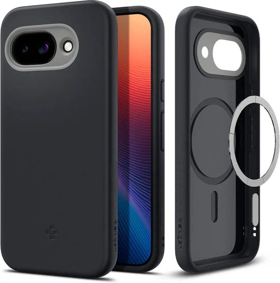 Spigen Nano Pop MagFit Hoesje Geschikt voor Google Pixel 9a - Back Cover Compatibel met MagSafe / Qi2 - Zwart