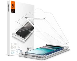 Spigen EliteShield EZ Fit - Screen Protector Geschikt voor Samsung Galaxy S25 - Fingerprint Friendly Tempered Glass met Tray - Gemakkelijke Installatie - 1-Pack