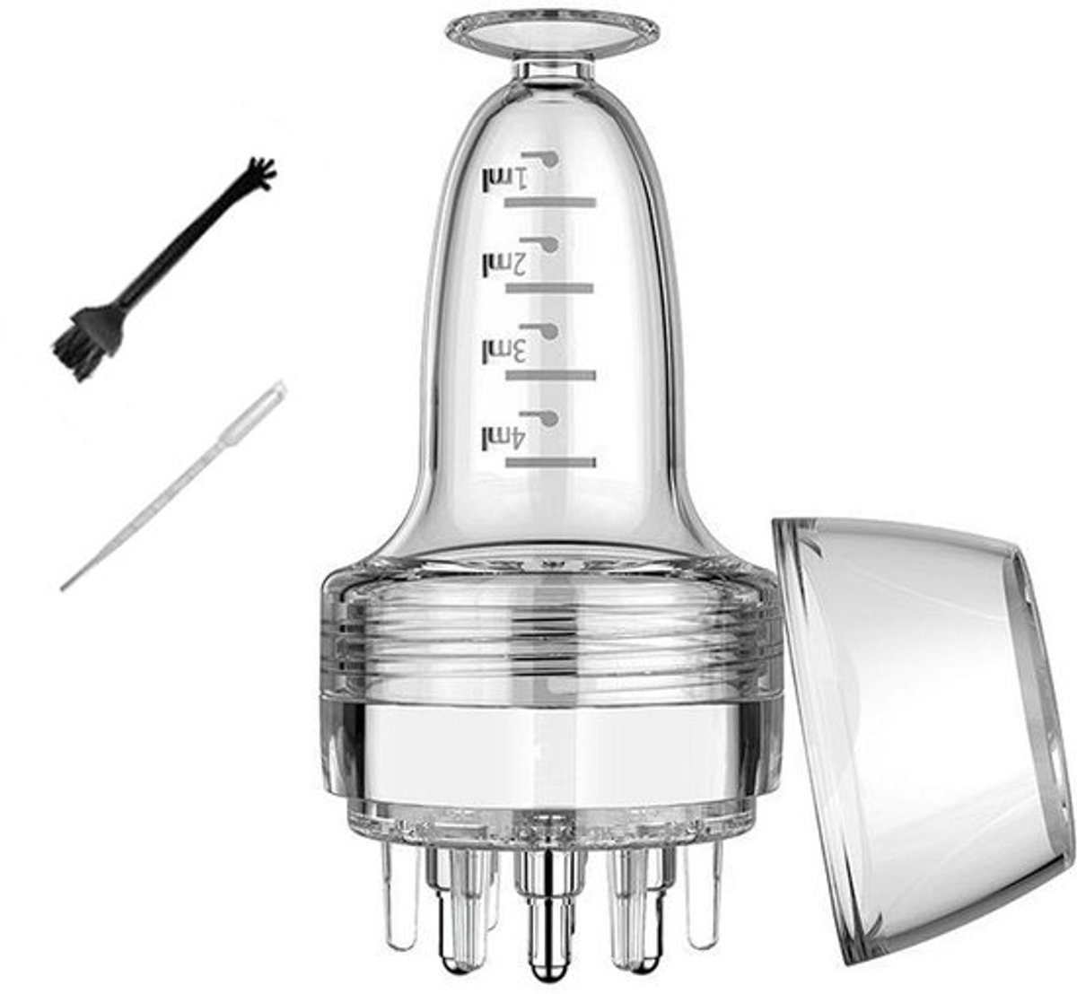 Hoofdhuidapplicator, 1 stuk met 1 pipet en 1 borstel, hoofdhuidverzorgingstool, haarverzorgingsapplicator