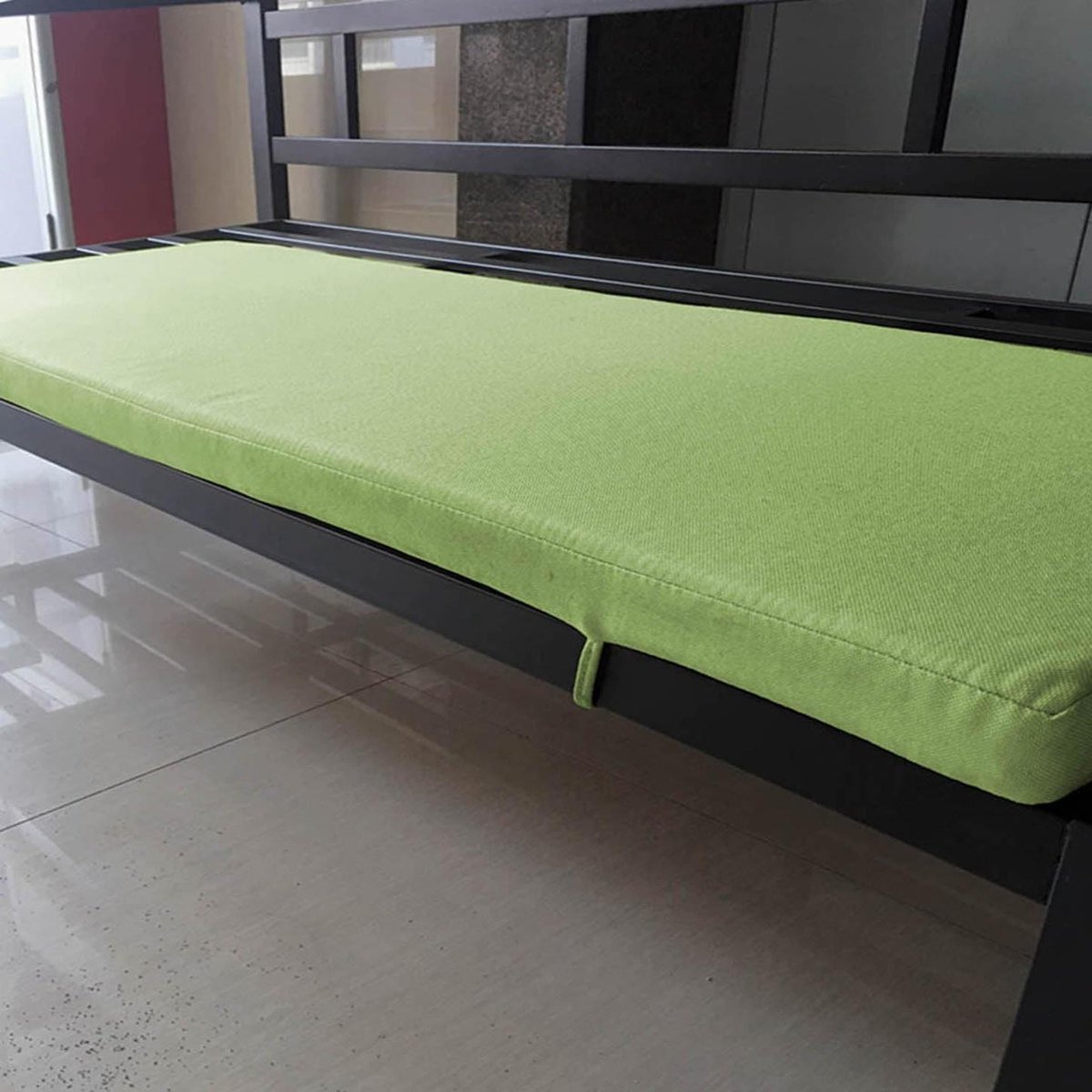 Bankkussen - Zitkussen Buiten - Comfortabel Zitten - Waterdicht & Antislip - 120x40cm - Groen