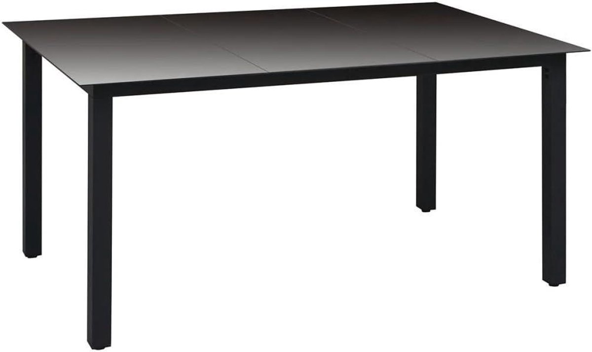 Tuinstafel Eettafel - Buiten Eettafel - Buiten Dineren - Aluminium Frame - 150 x 90 x 74 cm - Zwart