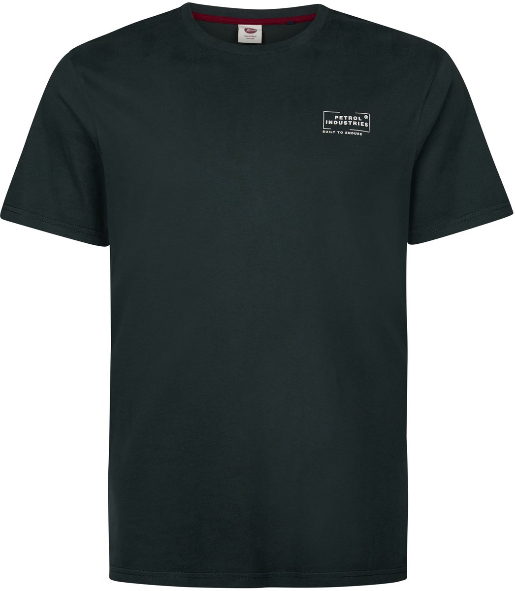 Petrol Industries - Heren Plus Size Katoenen T-shirt sawyer - Groen - Maat 6XL