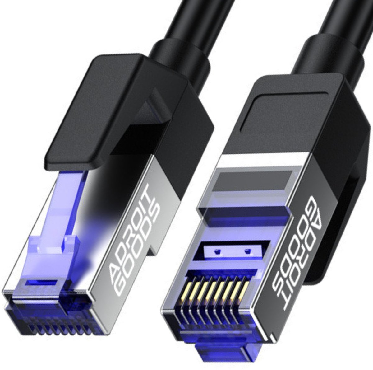 AdroitGoods Cat8 SFTP ethernet kabel 40Gbps high speed netwerkkabel RJ45 2000MHz gaming lan kabel stabiel internet afgeschermd 3 m duurzaam