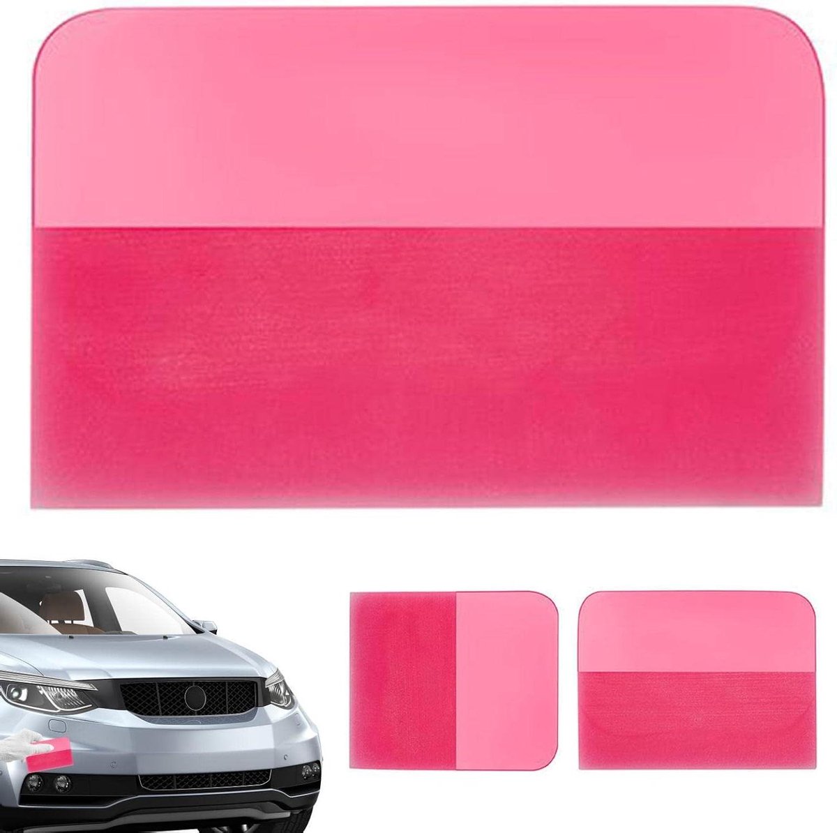 Vinyl Folie Schraper - Raamfolie Tool - Folie Aanbrengen - Zacht TPU Materiaal - 3 Stuks -