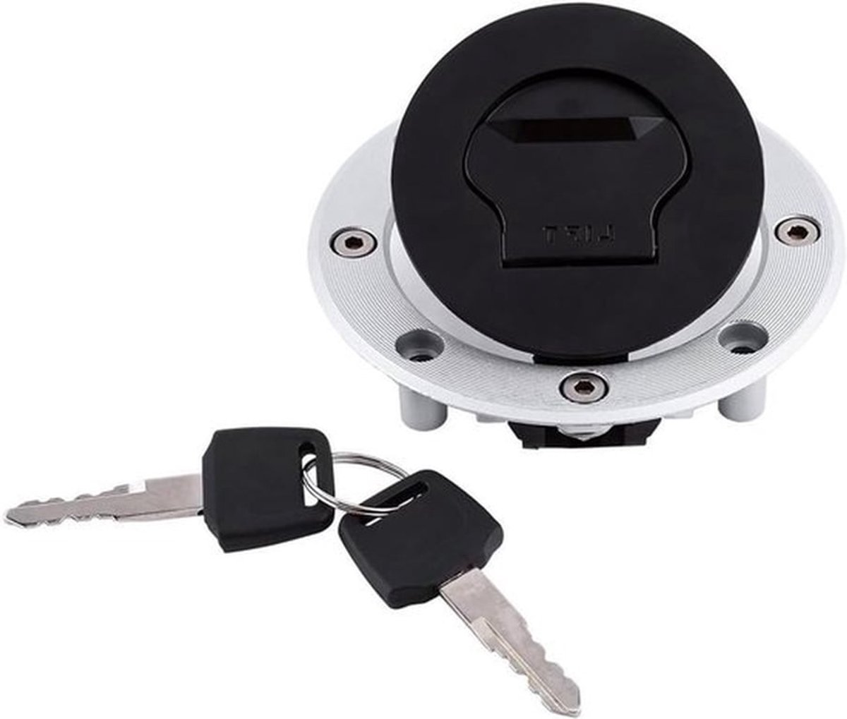 Brandstoftankdop met gasterugslagfunctie en 2 duurzame aluminium sleutels voor motorfietsen, voor veilige en betrouwbare brandstofafsluiting