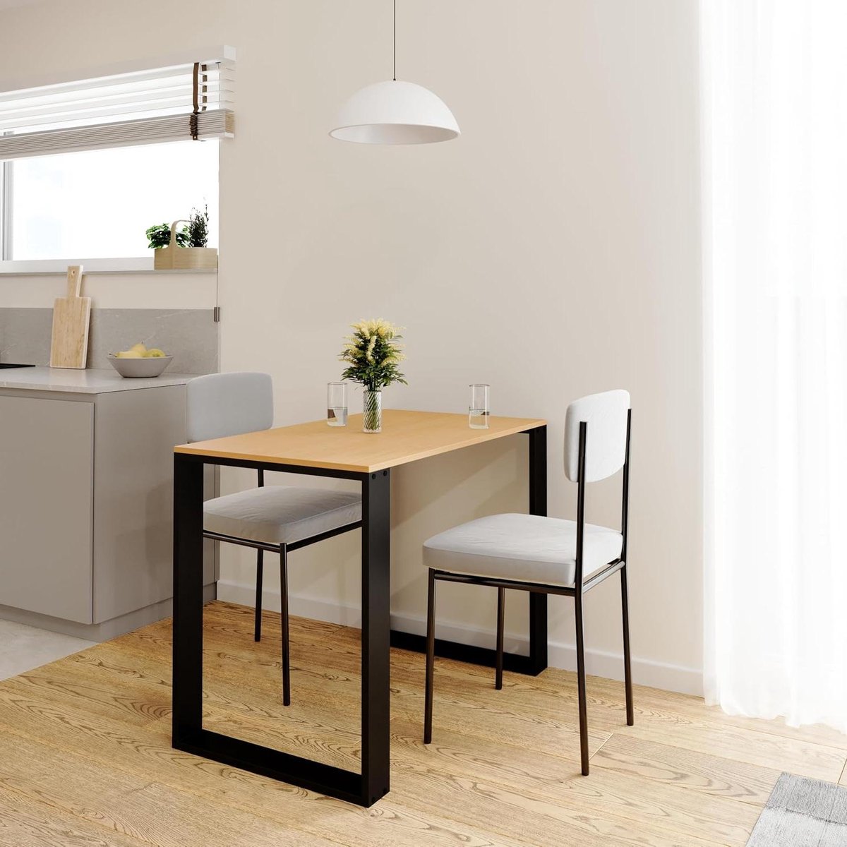 Eettafel rechthoekig - Keukentafel eetkamertafel - Modern dineren - Duurzaam laminaatblad - Niet gespecificeerd - Beierse beuk