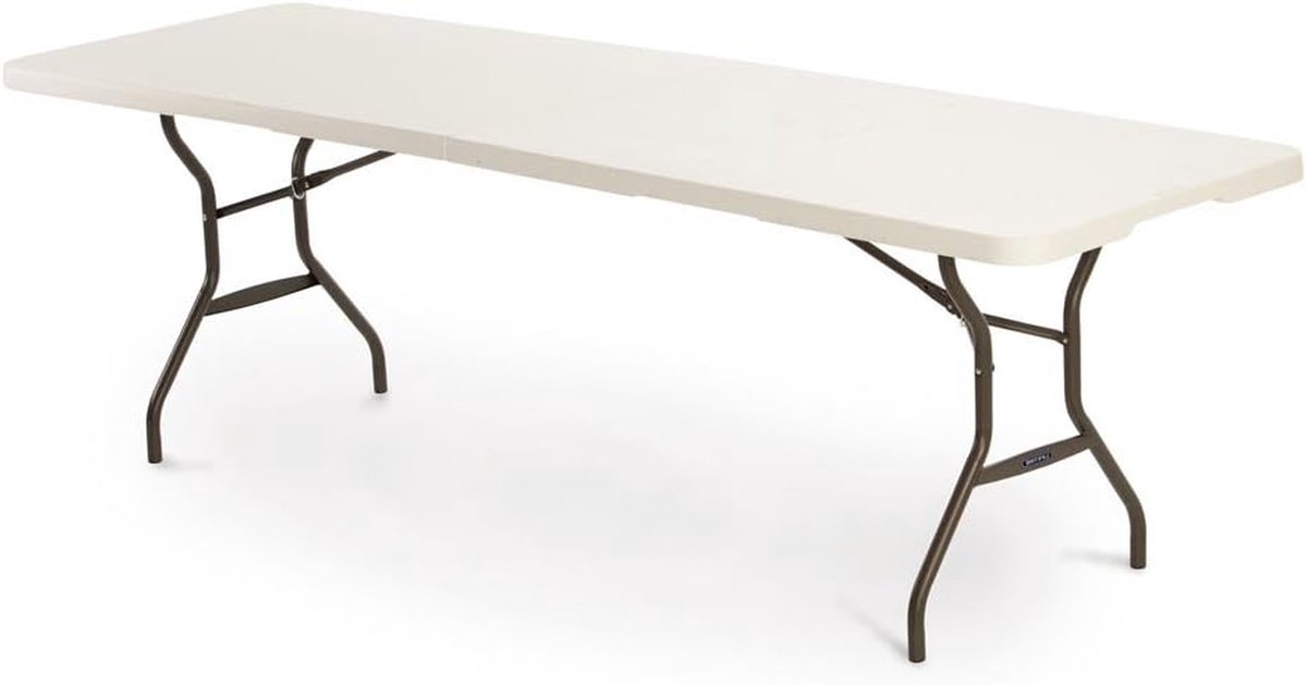 Klaptafel Graniet - Feesttafel Tafel - Buitenfeesten Organiseren - Lichtgewicht Ontwerp - 2445 x 761 x 736 cm - Wit