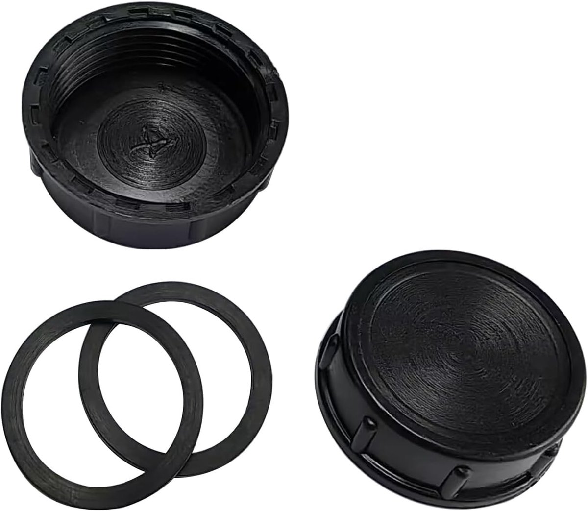 Set van 2 Keukenafvoer Pluggen met Schroefdop, 39mm Afsluitdop voor Afvoer, Zwart, Waterdicht en Duurzaam