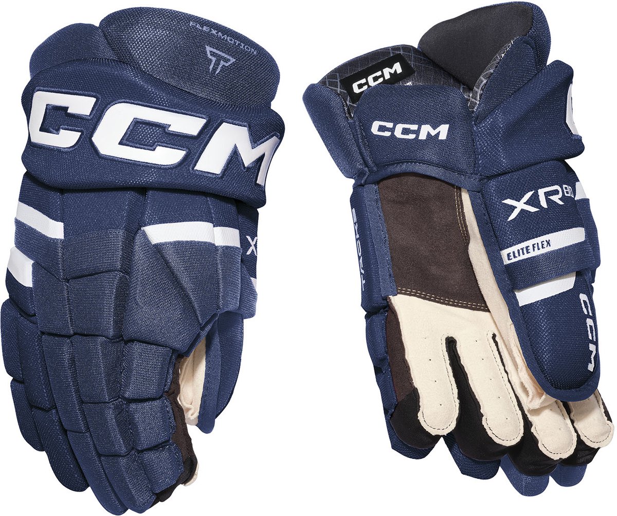 CCM Tacks XR80 IJshockeyhandschoenen - Junior - Maat 12 - Navy/Wit