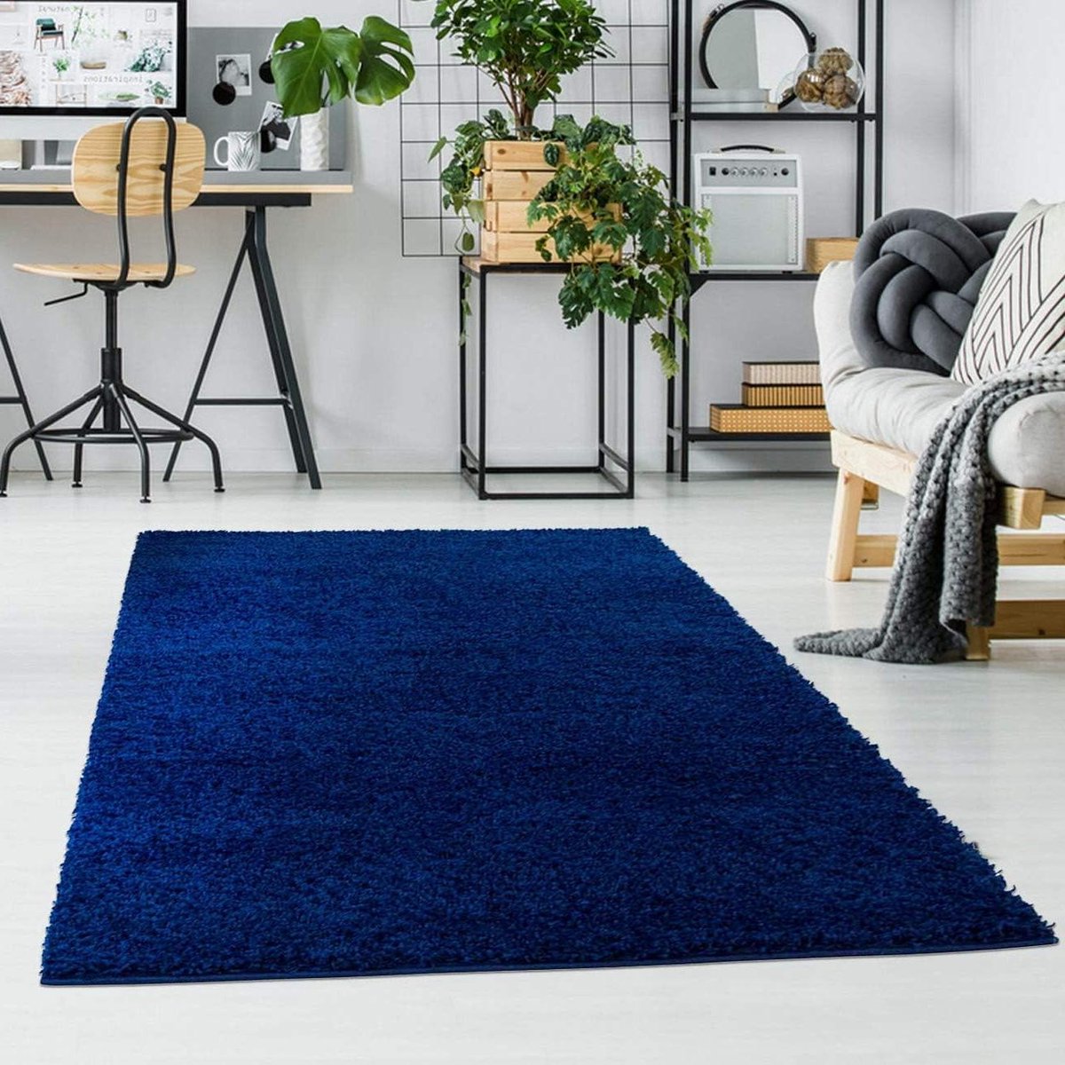 Hoogpolig vloerkleed - Shaggy tapijt - Woonkamer sfeer - Vloerverwarming geschikt - 160 x 