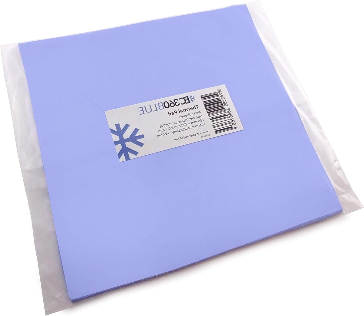Thermische Pad - Koelpasta Pad - Warmteafvoer PC - Elektrisch Isolerend - 200x200x0.5mm - Blauw