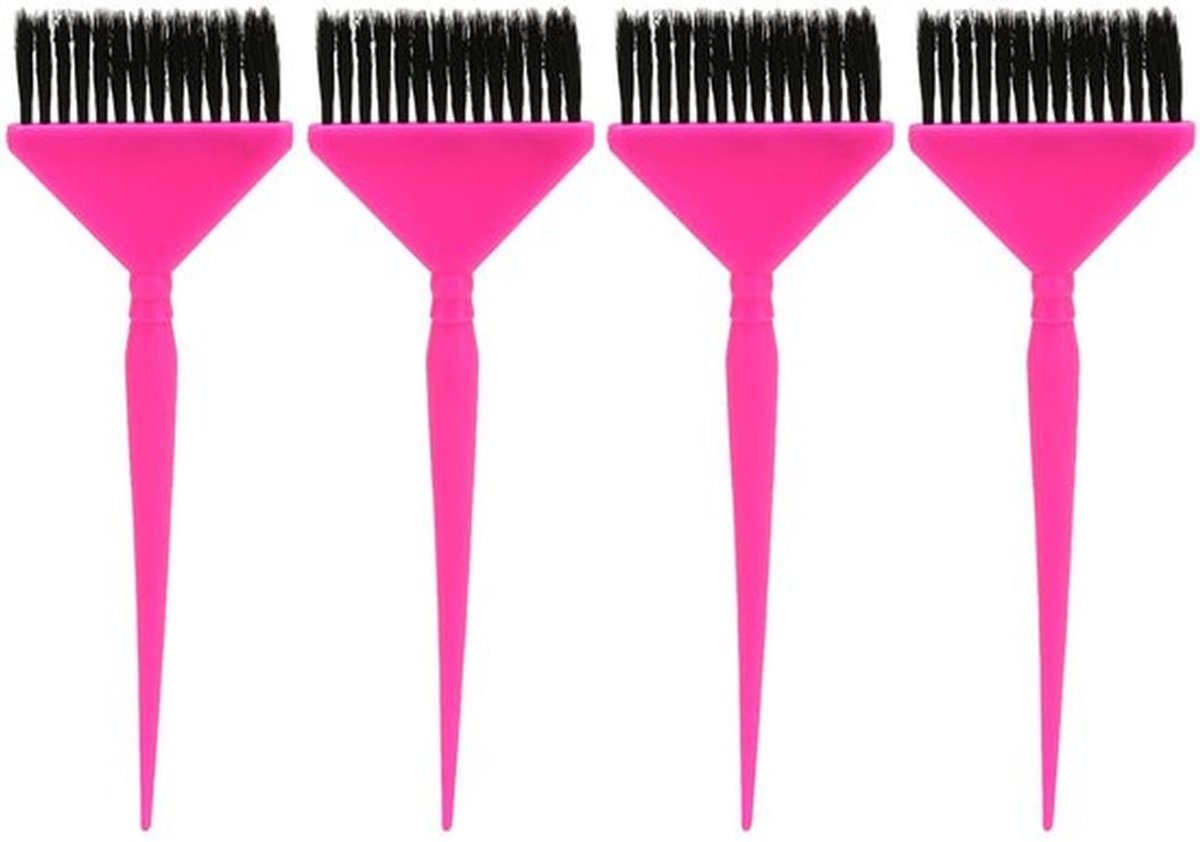 Haarkleuring Borstel Haarverf Gereedschap, 4 stuks Haarkleuring Borstel Comfortabele Grip Haarkleur Applicator Borstel Haar Gereedschap Tint Borstel voor Haar Kapsalon