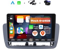 Boscer 2 Din Autoradio - Geschikt voor Seat Ibiza (2012-2015) - Draadloos Apple CarPlay & Android Auto - Vernieuwd Bedieningspaneel - 9 Inch HD Touchscreen - WiFi, Bluetooth & USB - Achteruitrijcamera & Microfoon