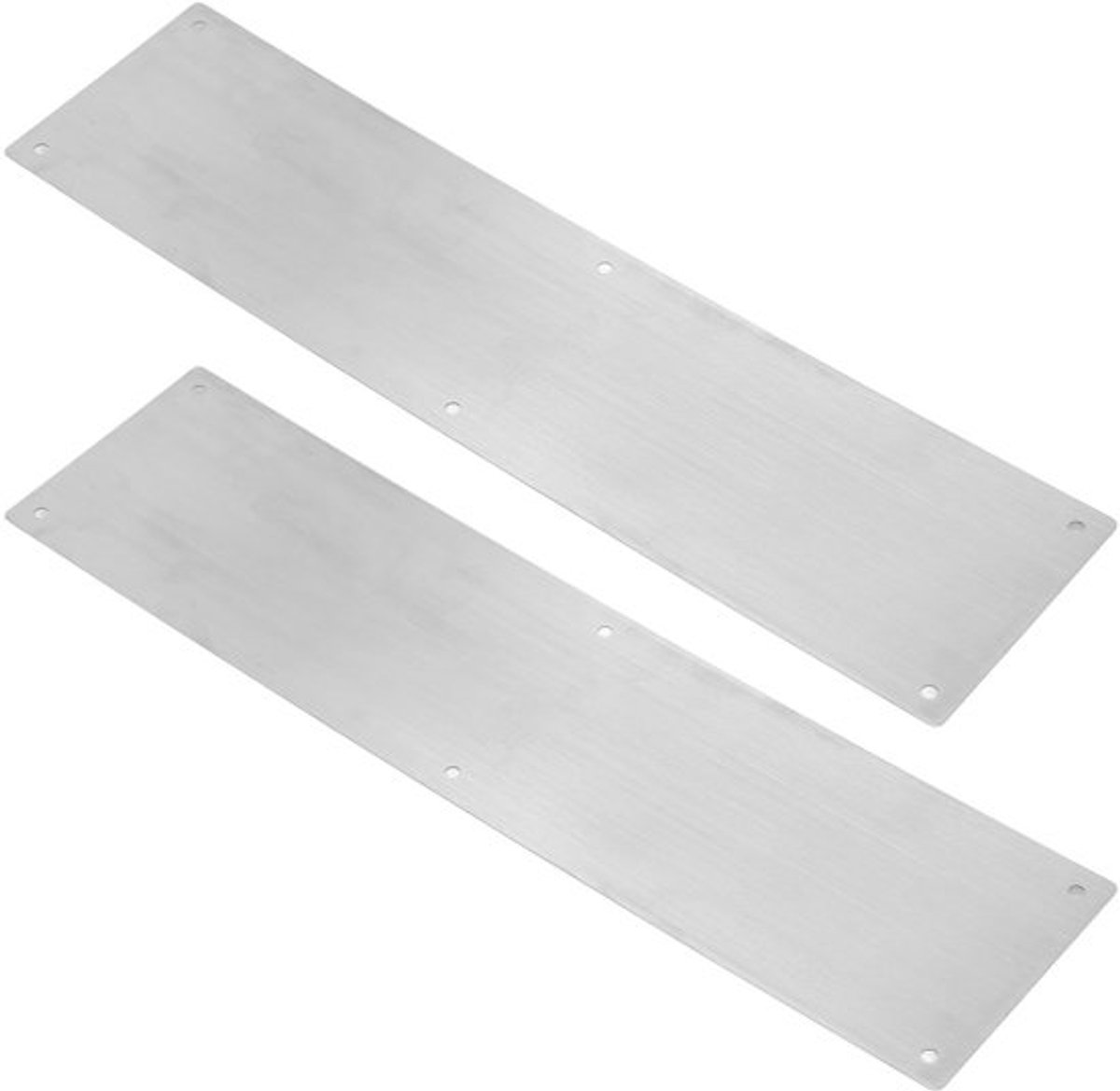 Door Bumper Plate, 2 Stuks 16 X 4 Inch RVS Bumperplaten voor Binnen- en Buitendeuren, Antikras Deurbescherming Deurbumpplaat Voorkomt Deurtrappen