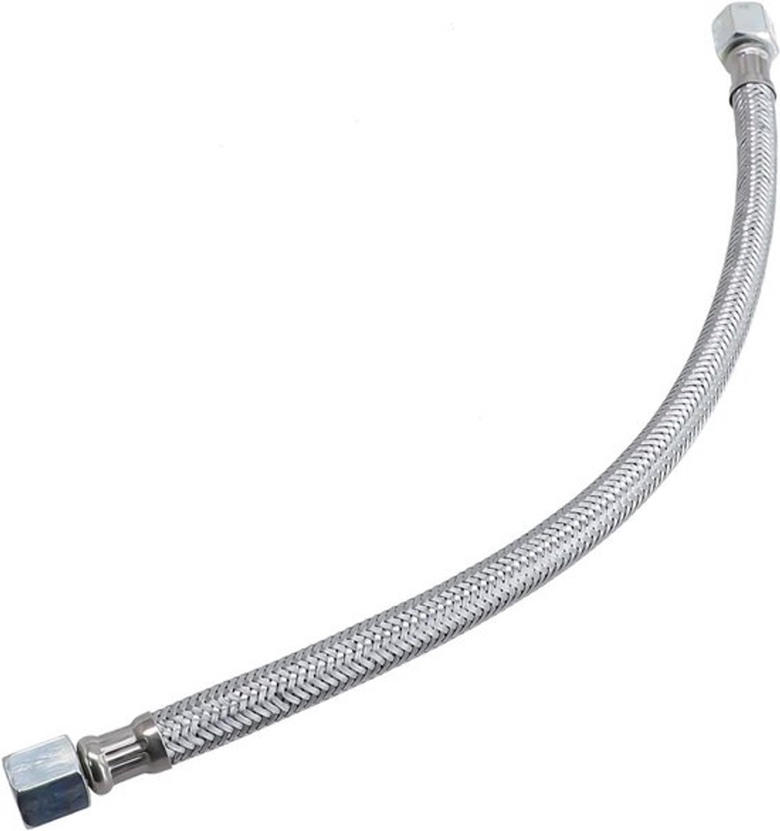 Flexibele compressor luchtslang RVS 35 cm - 2 adapters - voor Perslucht systemen