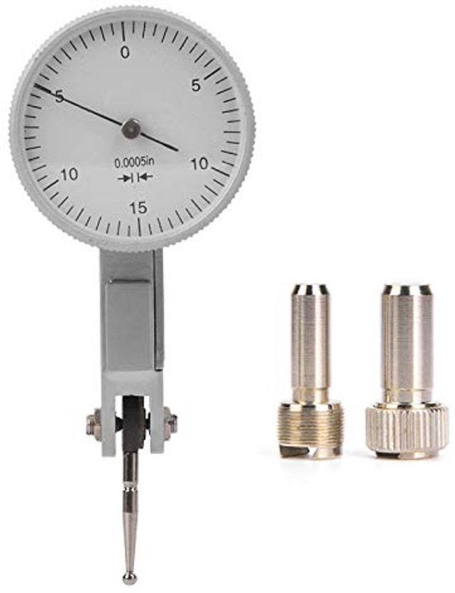Dial Gauge, Hoog Nauwkeurige Heftype 0.03 Inch Meetinstrument voor Dialmeting met Carbide Contactpunt en RVS Materiaal, Resolutie van 0.0005 Inch