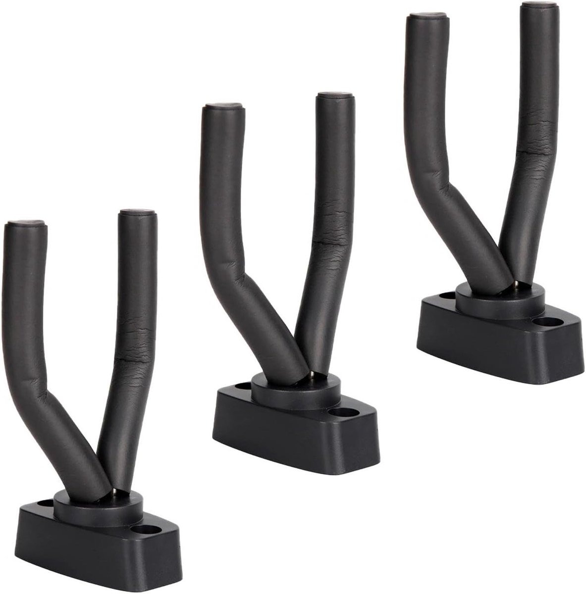 Guitar Wall Mount Set voor Akoestische en Elektrische Gitaren - Universele Wandbeugel en Houder voor Bas en Klassieke Gitaren - 3 Stuks