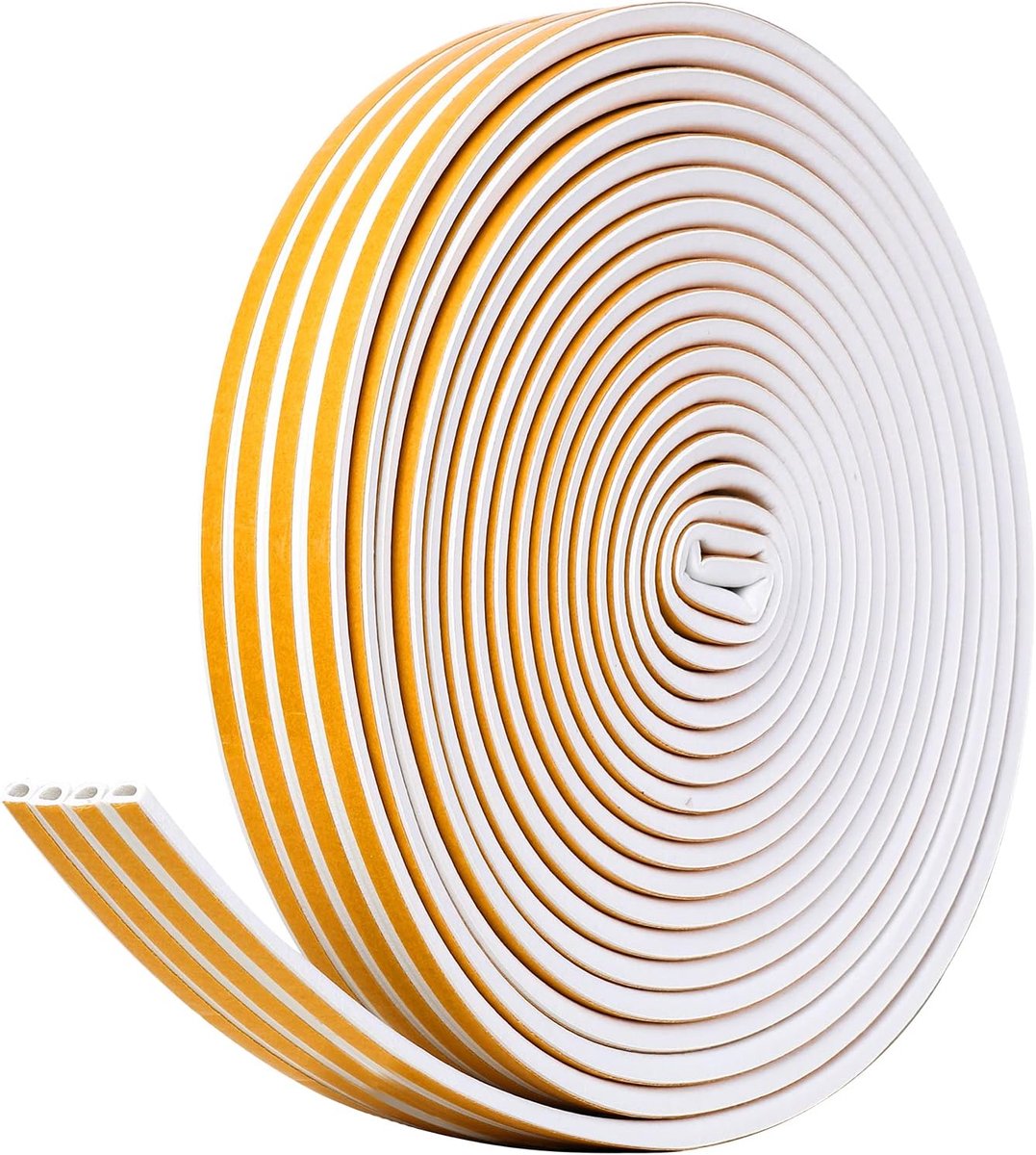 SnelShoppen - Zelfklevende Sealing Tape 30m - Foam Rubber D Type Dichting - Geluidsisolatie, Weerbestendig voor Deuren en Vensters - 9x6mm