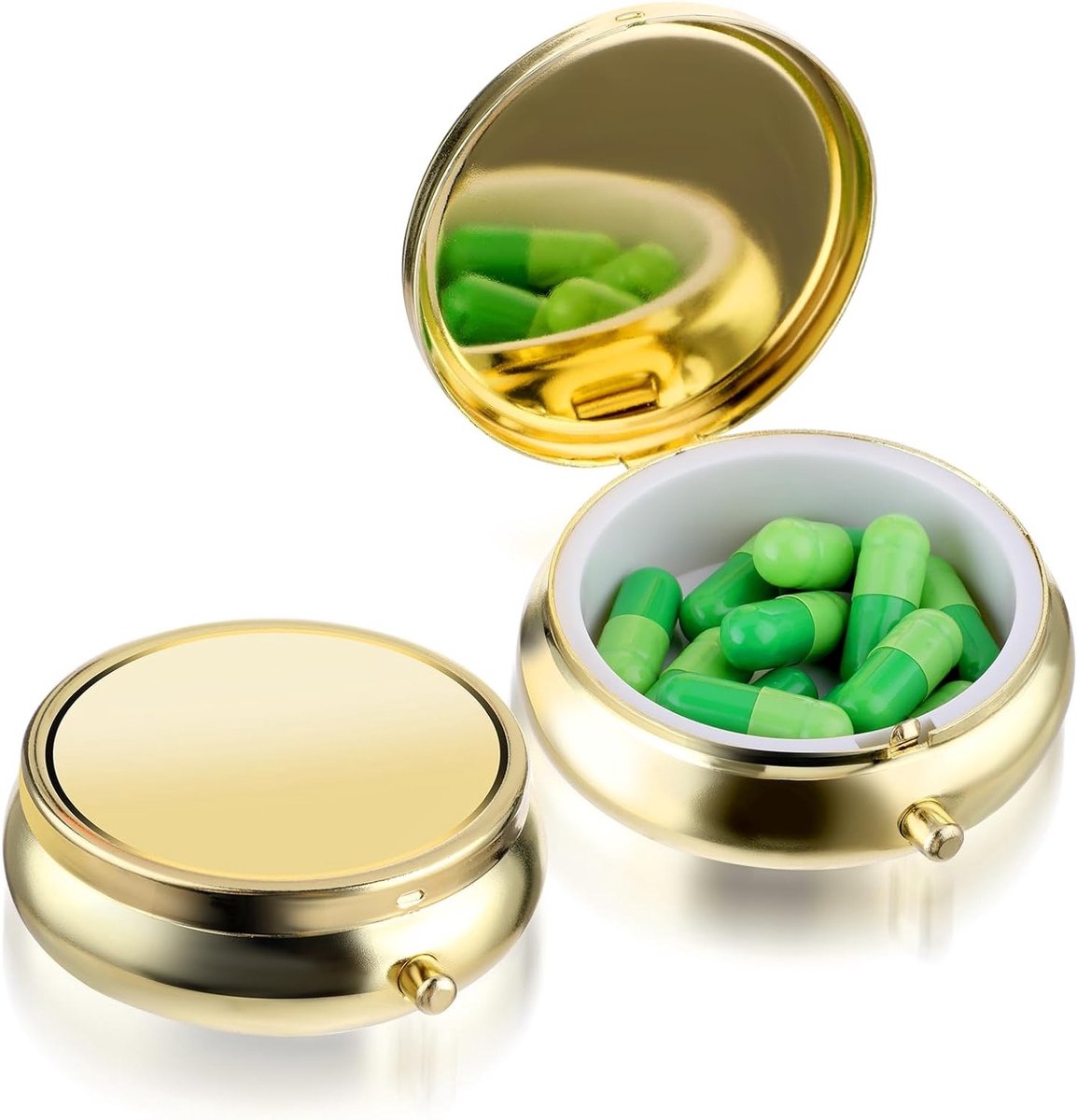 Pillendoos voor Reizen, Waterdichte Medicijn Organizer, Metalen Pillenhouder voor Vitaminen en Voedingssupplementen