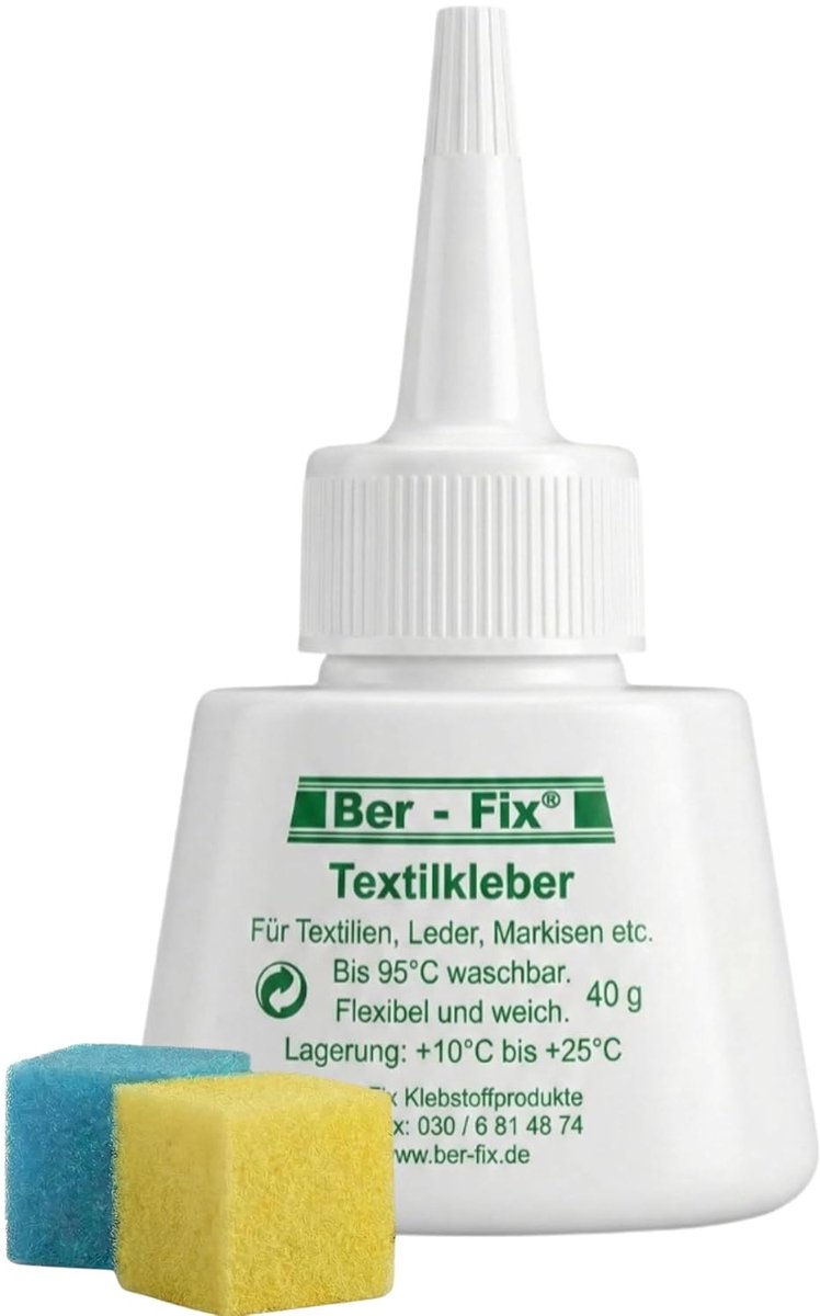 SnelShoppen - Textiel Lijm Machine Wasbaar Transparant 40g - Geschikt voor Stoffen, Leer, Zeil en Luifels - Flexibel, Ecologisch en Duurzaam