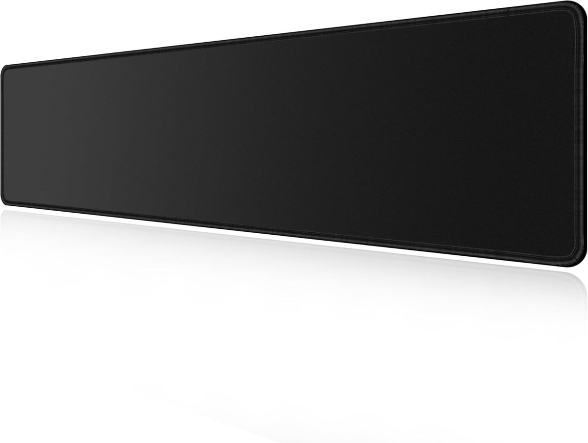 SnelShoppen - XXL Black Gaming Mouse Pad 1200x300mm - Desk Pad Laptop Desk Mat - Duurzaam Stitched Randen - Perfect voor Gamers en Thuiswerkers