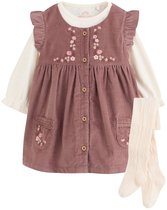 Next - Meisjes - 3-delige babyset met overgooier, rompertje en maillot - Bruin