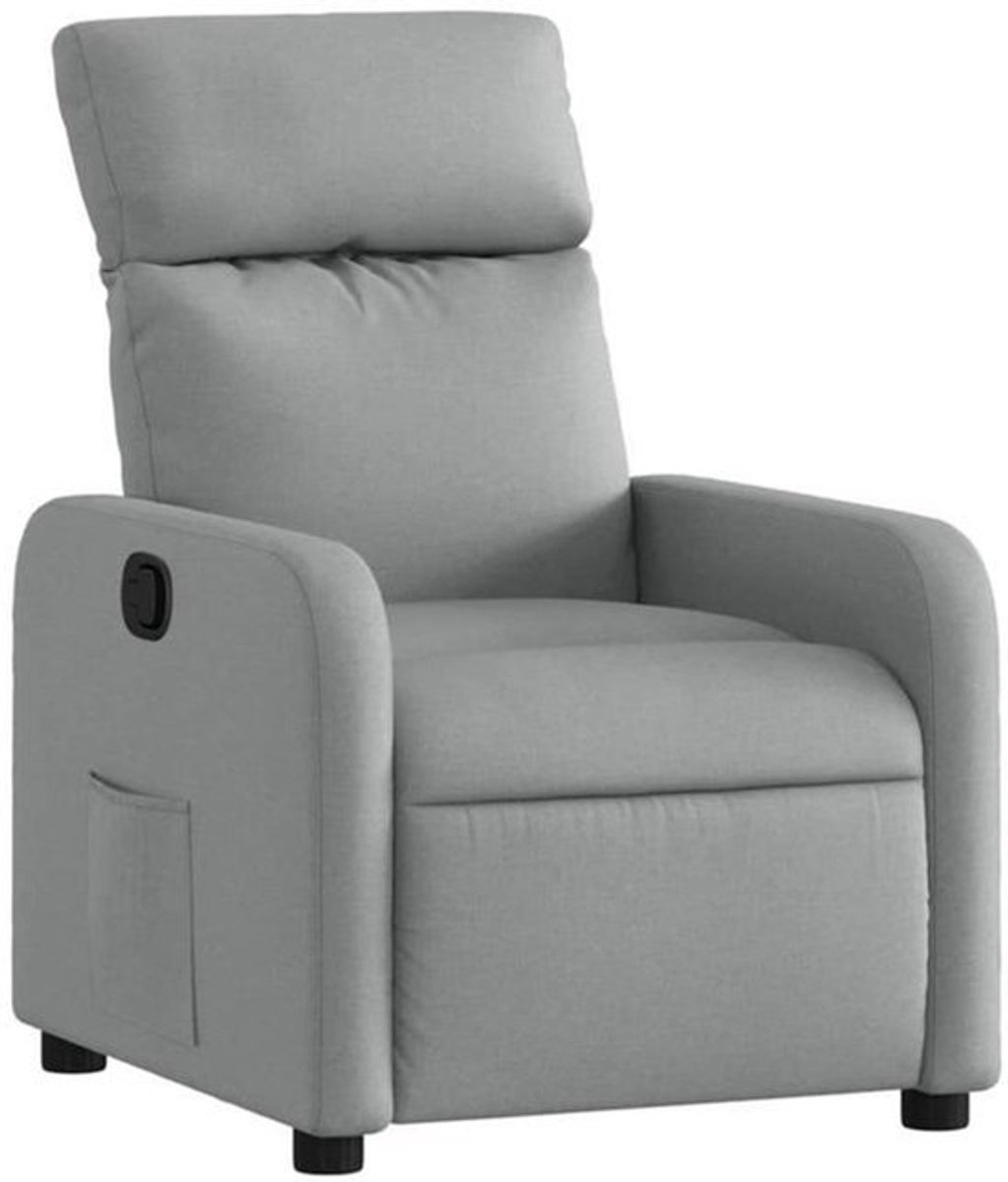 Loungebank – Fauteuil – Lounge Stoel – Relaxstoel – Zitzak – Lichtgrijs – Stevig MDF Frame