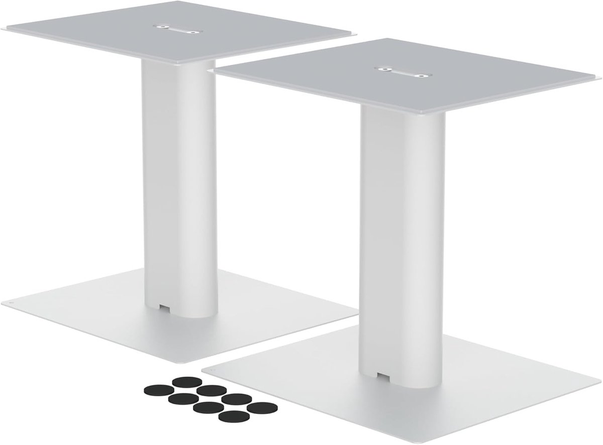 SnelShoppen - Desk Speaker Stands Set van 2 - 10 Inch Hoge Standaards voor Boekenplank en Desktop Speakers - Stabiele Basis voor Studio Monitor, Gamin
