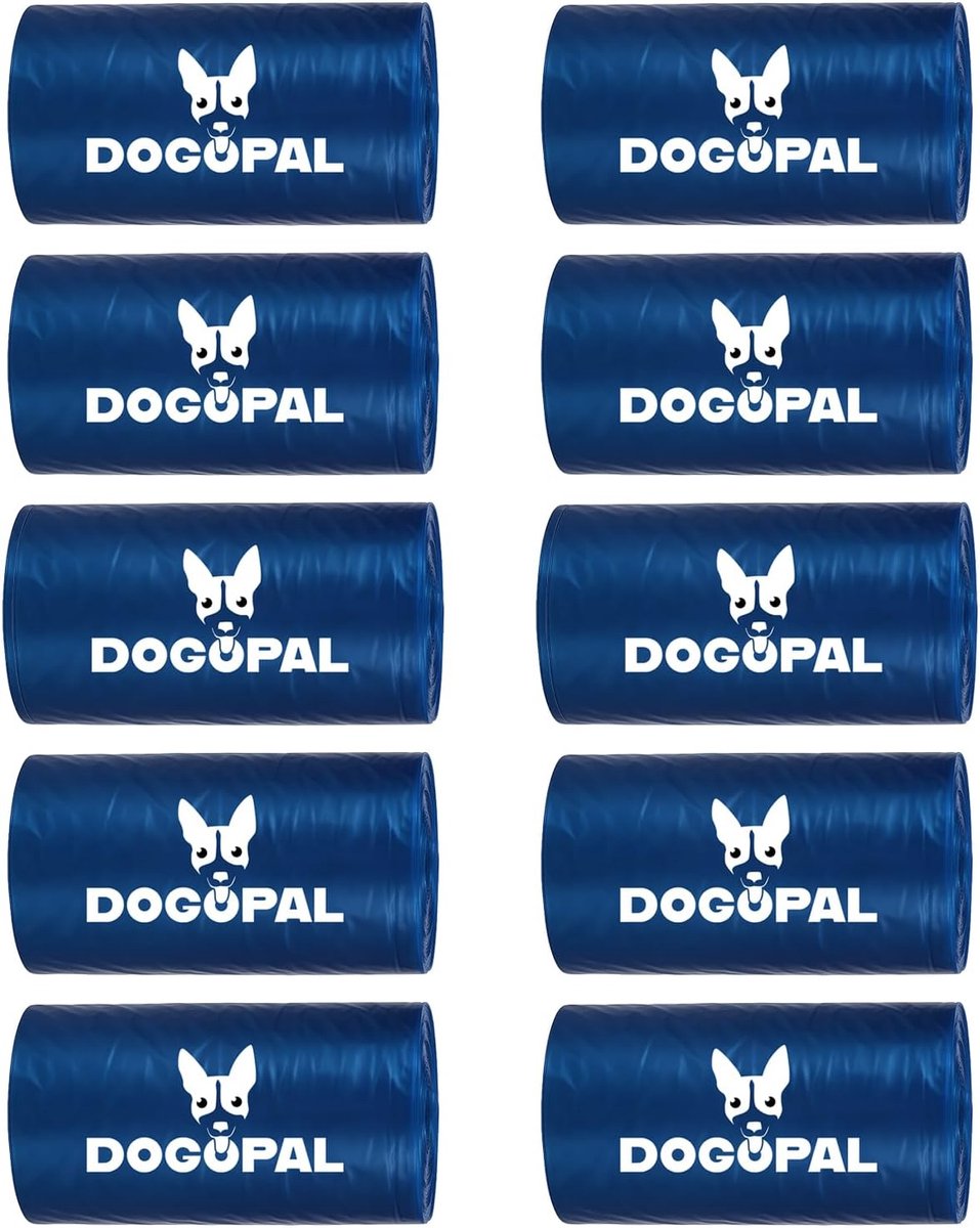 SnelShoppen - 150 Dog Poop Bags - 10 Rollen van 15 Poepzakjes - Geschikt voor Medium en Large Honden - Ideaal voor Thuis, Wandelen, en Op Reis