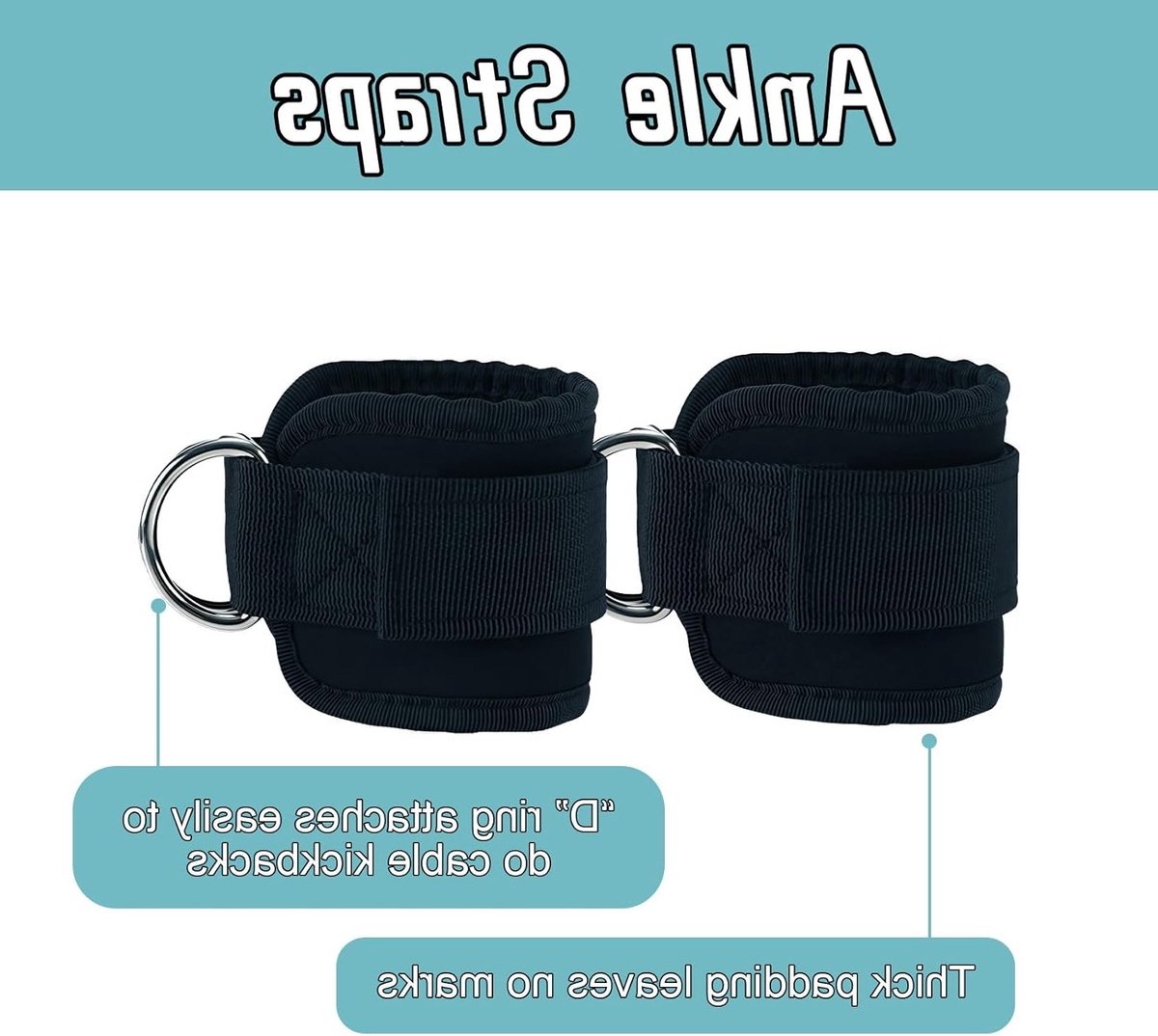 Lifting straps voor krachttraining met voetlussen voor gym kickbacks en accessoires voor optimale ondersteuning