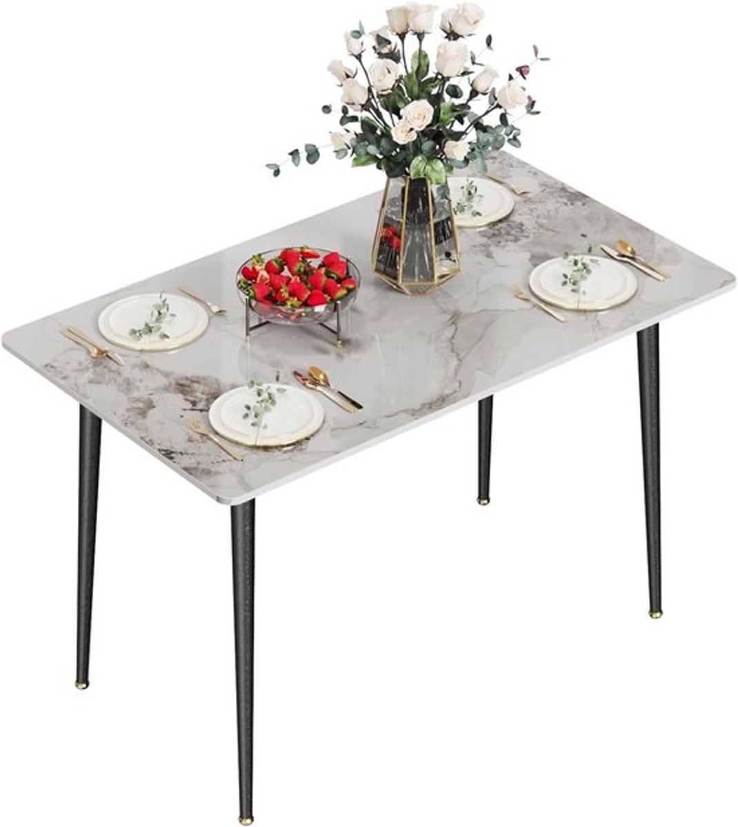 Eettafel – Keukentafel – Eetkamertafel – Tafel – Dinertafel – Compact 120x70 cm – Hoogglan