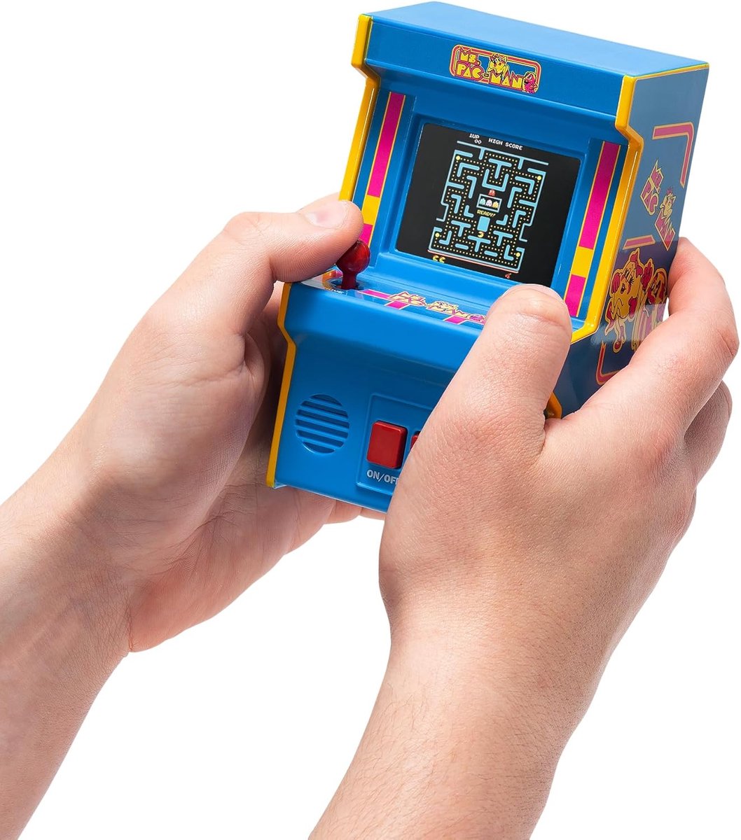 SnelShoppen - Retro Handheld Arcade Game Mini Ms. Pac-Man - Compact Joystick Spel met Kleurenscherm en Geluid - Perfect voor Kinderen en Retro Fans
