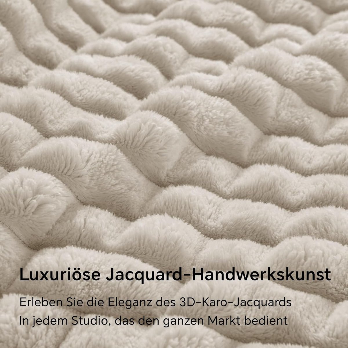 SnelShoppen - Plaid Flanellen Fleece Dekentje voor Bed en Bank, 150x200cm, Linnen Beige, Perfect voor Thuis en Op Reis, Zacht en Warm