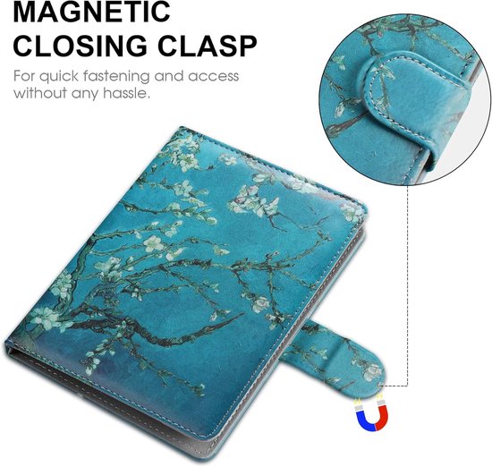 SnelShoppen - Universele E-Book Reader Hoes voor 6-6.8 Inch, Beschermende Case met Ingebouwde Pocket, Bloemenprint, Geschikt voor Kindle Paperwhite, K van Snelshoppen — afbeelding 2