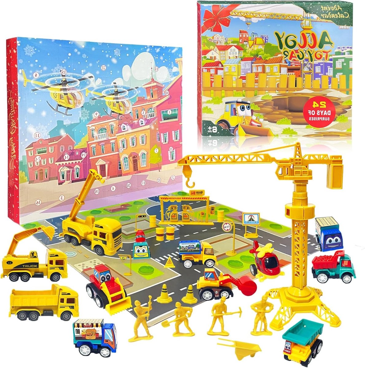 Adventskalender voor Kinderen met Auto's - 24 Dagen Vol Speelgoed en Verrassingen voor Jongens, Perfect voor Kerstmis en Autoliefhebbers