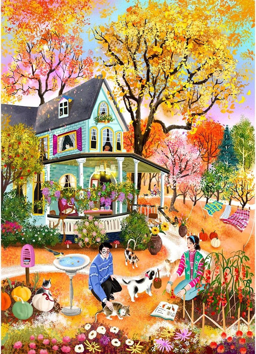Classic 500-delige puzzel voor volwassenen en gezinnen, ideaal als cadeau voor mannen en vrouwen, met een warm zon-thema en uitdagende puzzelervaring.