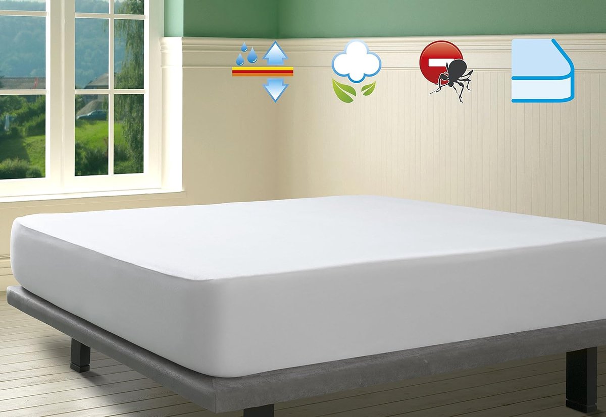 SnelShoppen - Waterdichte Molton Matrasbeschermer 80x200 cm - 100% Katoen, Ademend, Natuurlijke Bescherming voor Bed, Kinderen, Camping, Fris en Comfo