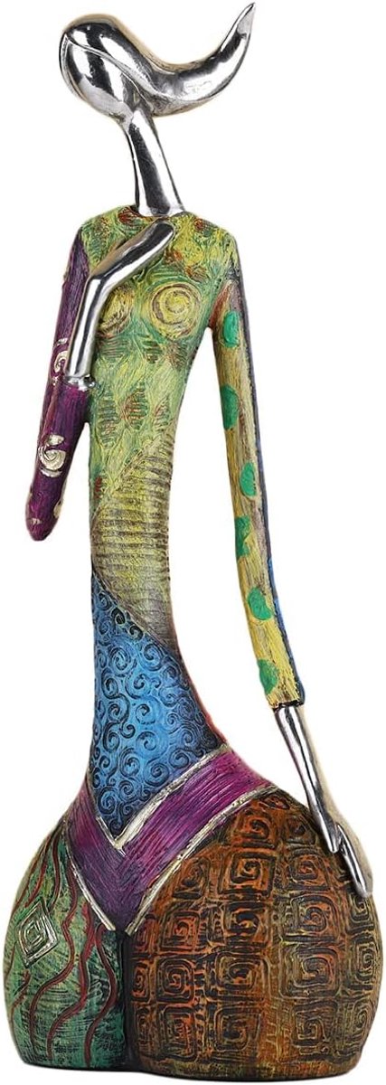 SnelShoppen - Yoga Beeldjes Vrouwen Figuren voor Thuis, Abstracte Kleurrijke Minimalistische Kunst, Resin Decoratie voor Woonkamer, Boekenplank en Ent