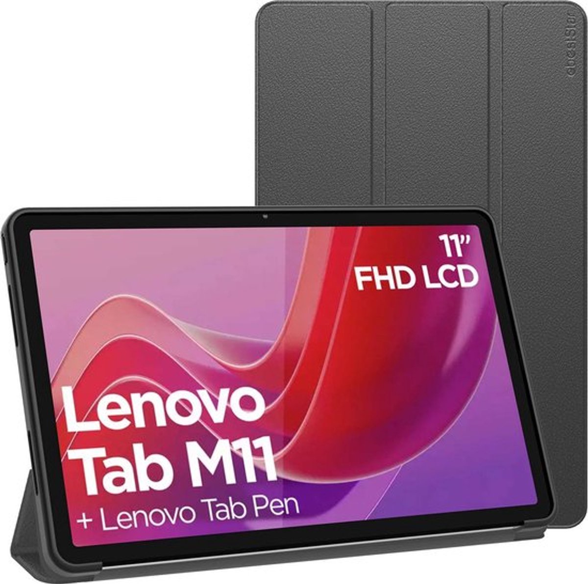 ebestStar - Hoes geschikt voor Lenovo Tab M11, Slimme Hoes met Magnetische Flip Bescherming, Siliconen, Zwart