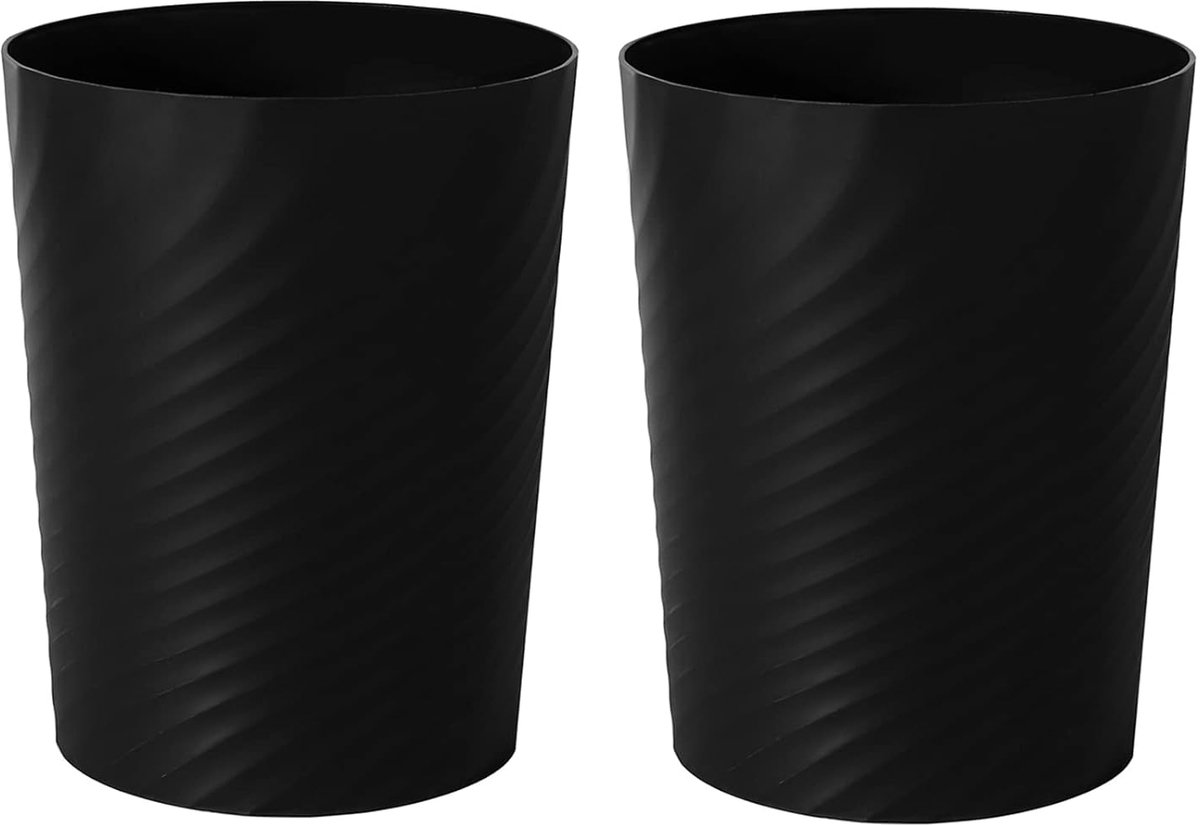SnelShoppen - Plastic Vuilnisbak 1,8 Gallon - Kleine Afvalemmer voor Badkamer, Keuken, Kantoor, Kinderkamer - Duurzaam, Gemakkelijk Schoon te Maken -