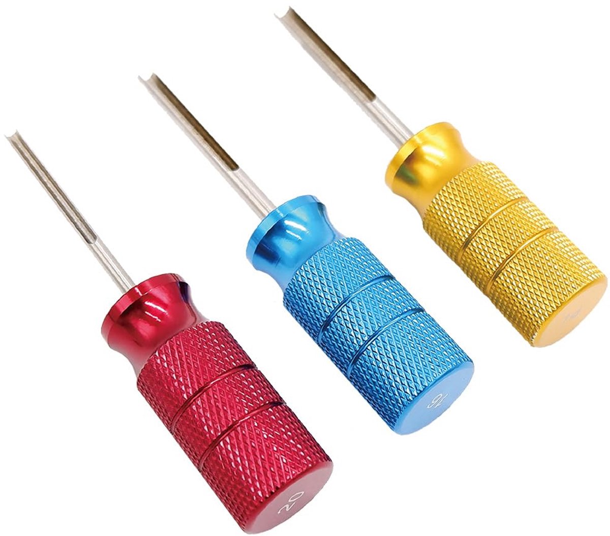 SnelShoppen - Set van 3 Deutsch Terminal Verwijder Tools - DT/DTM/DTP Pin Release Tool Kit 14/16/20 AWG voor Auto, Draadboom en Stekker - Hoogwaardige
