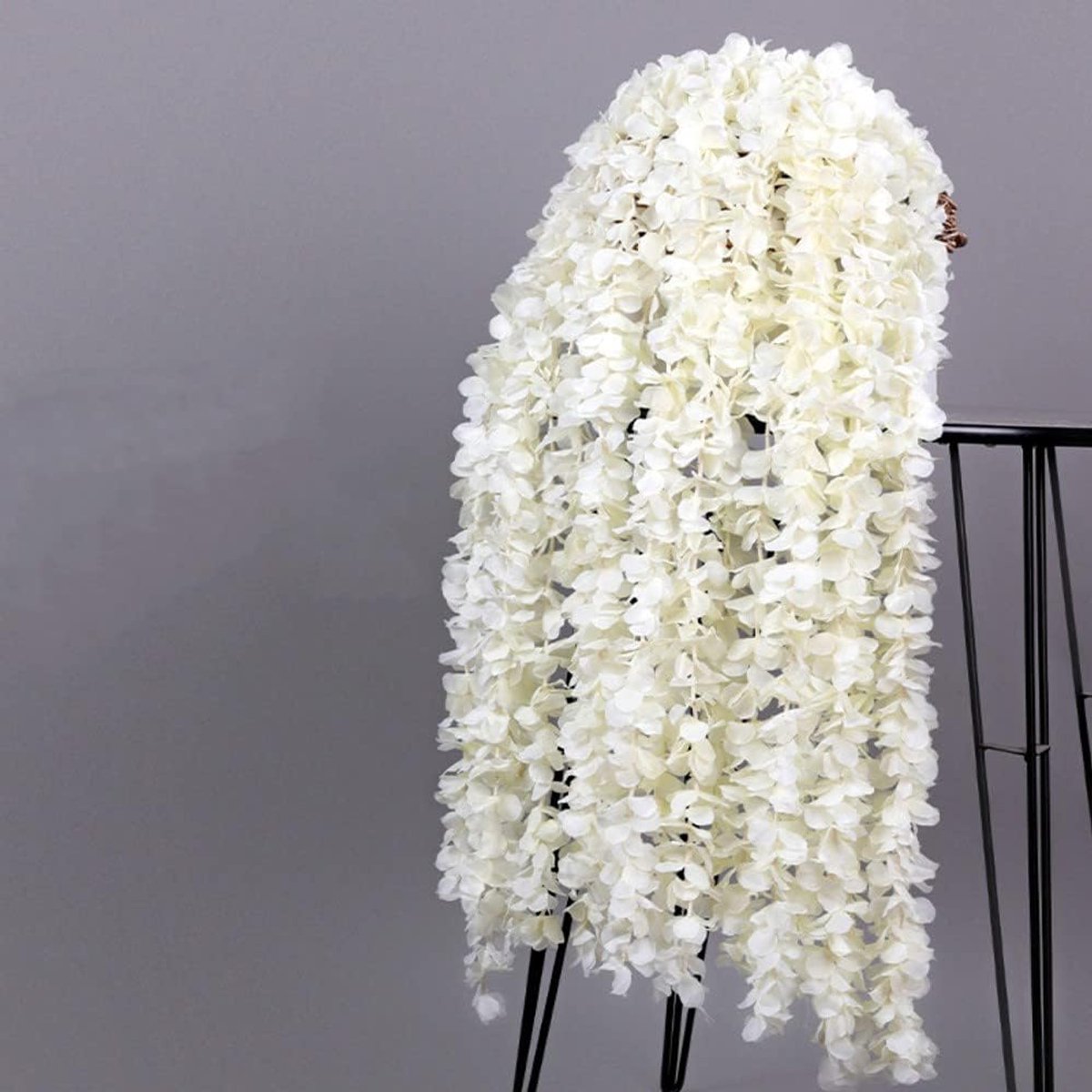 SnelShoppen - 100cm Kunstzijde Wisteria Hangende Bloemen, 10 Stuks Wisteria Kransen, Perfect voor Feest, Bruiloft, Tuin en Binnen Decoratie (Wit)