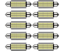 SnelShoppen - Car Interior Lights 41 mm LED 12V 3W Superhelder Witte Interieurlampen voor Auto - Plug and Play Leeslamp met 33 Lampbeads - Energiebesp