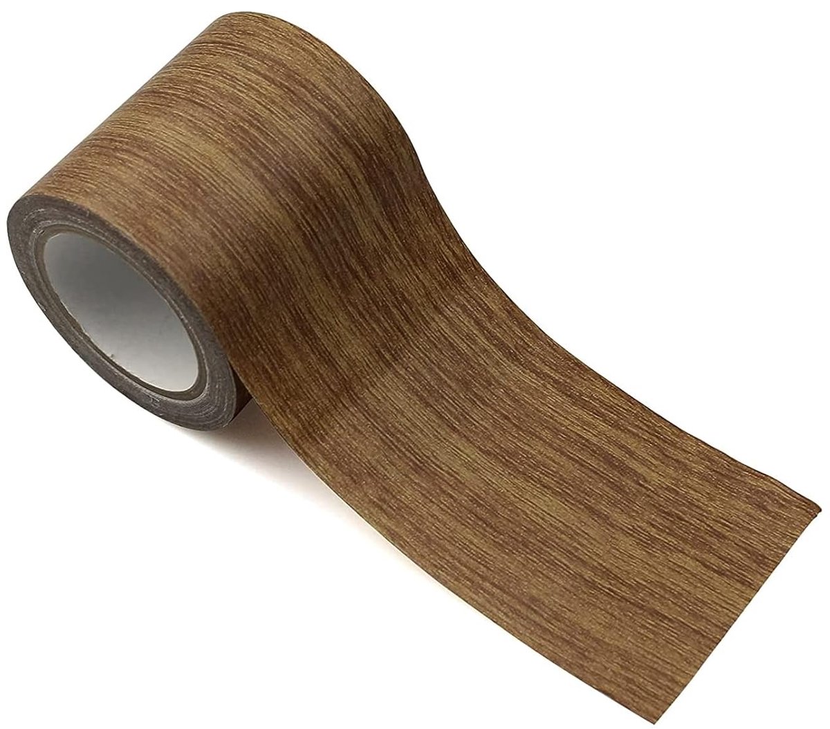 SnelShoppen - Wood Grain Tape Hout Effect - Decoratieve Duct Tape voor Vloerherstel - Bruin - 8cm x 4.57m - Waterdicht en Duurzaam - Ideaal voor Meube