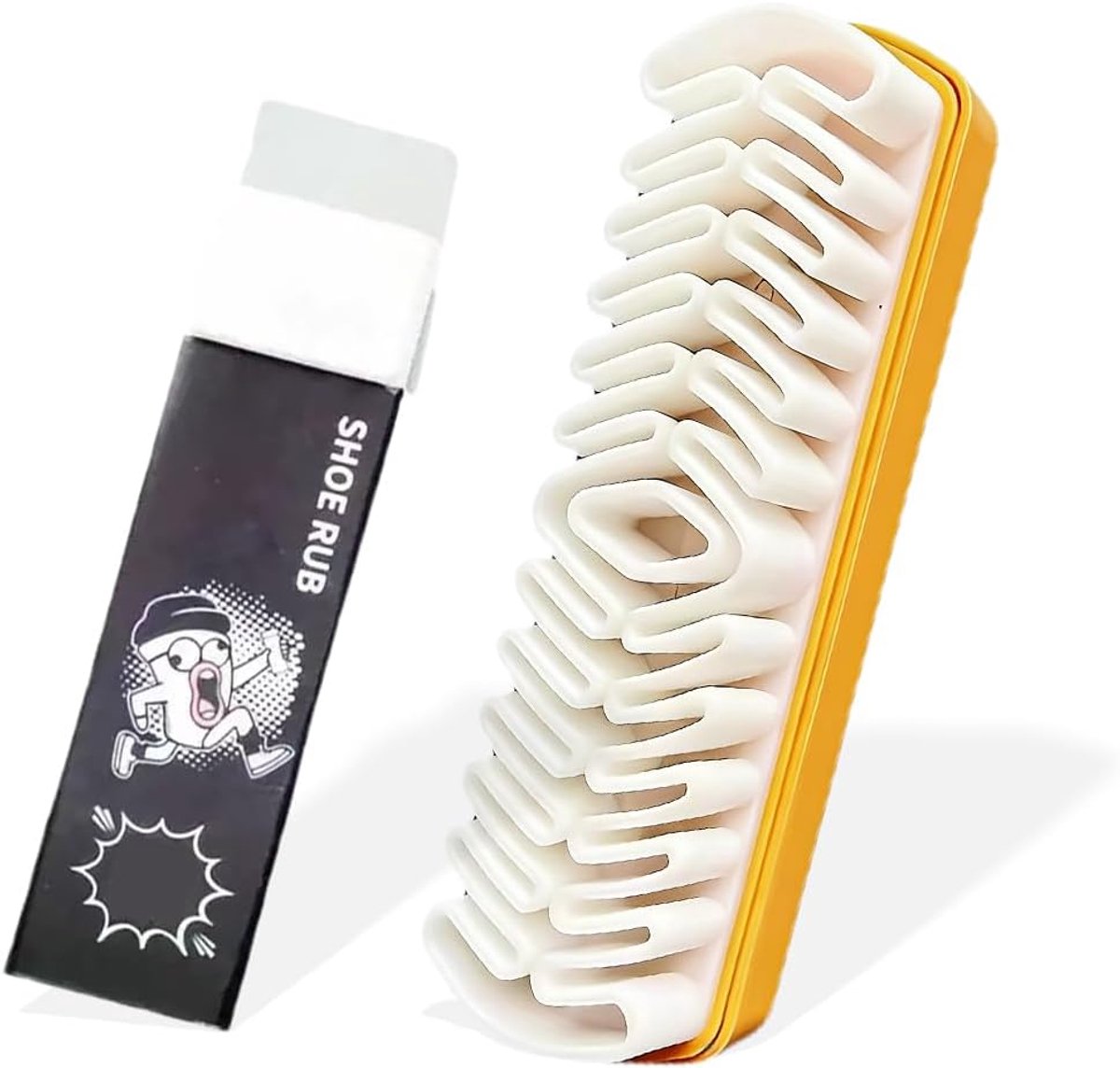 SnelShoppen - Schoenborstelset met 2 Suède Schoenborstels, Multifunctionele Borstel van Natuurrubber, Geschikt voor Suède, Nubuck en Velvet, Schoenond
