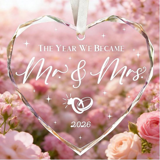 SnelShoppen - Wedding Gifts voor Mr en Mrs, Trouwen Cadeau voor Stellen 2026, Bruidspartij Cadeau voor Pasgetrouwden, Gepersonaliseerde Ornamenten