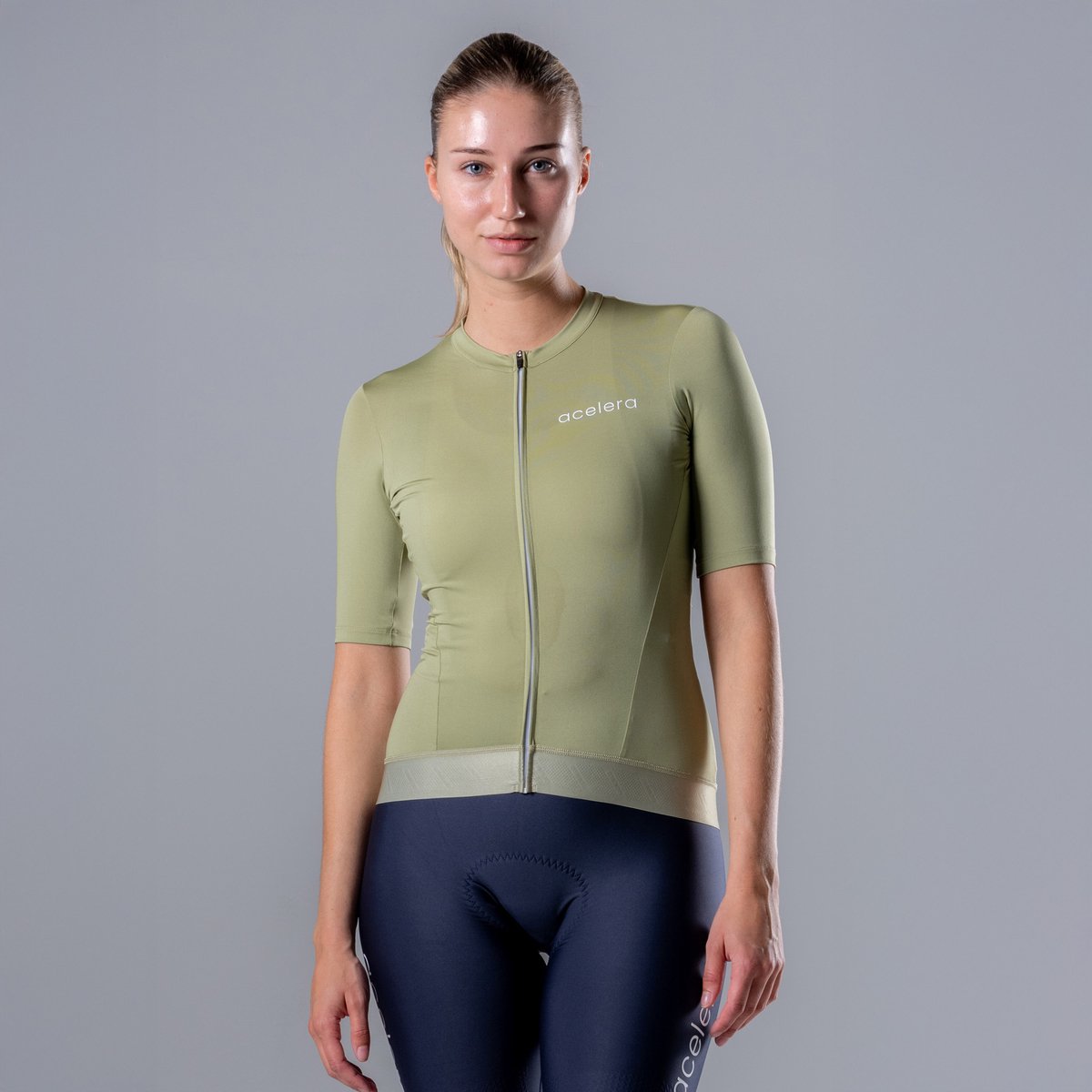 Acelera Essential Wielershirt - Fietsshirt Dames Korte Mouw - Wielrenshirt - Fietskleding - Pistache - Maat S