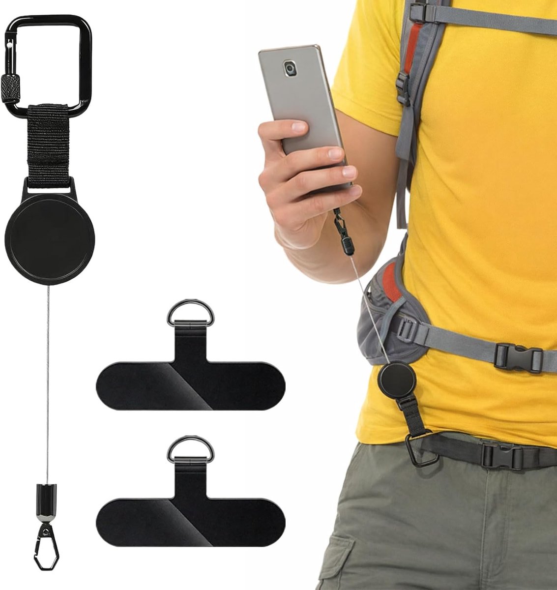 SnelShoppen - Diefstalbeveiligde Telefoon Nekband - Telefoon Bescherming voor Buitenactiviteiten, Verstelbaar voor Hiken, Klimmen, Vissen, Anti-Diefst